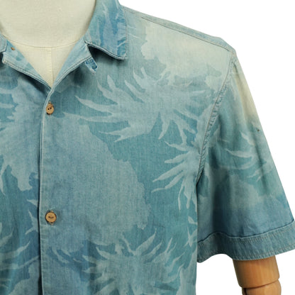 Camisa All Saints Meady Indigo Short Sleeve