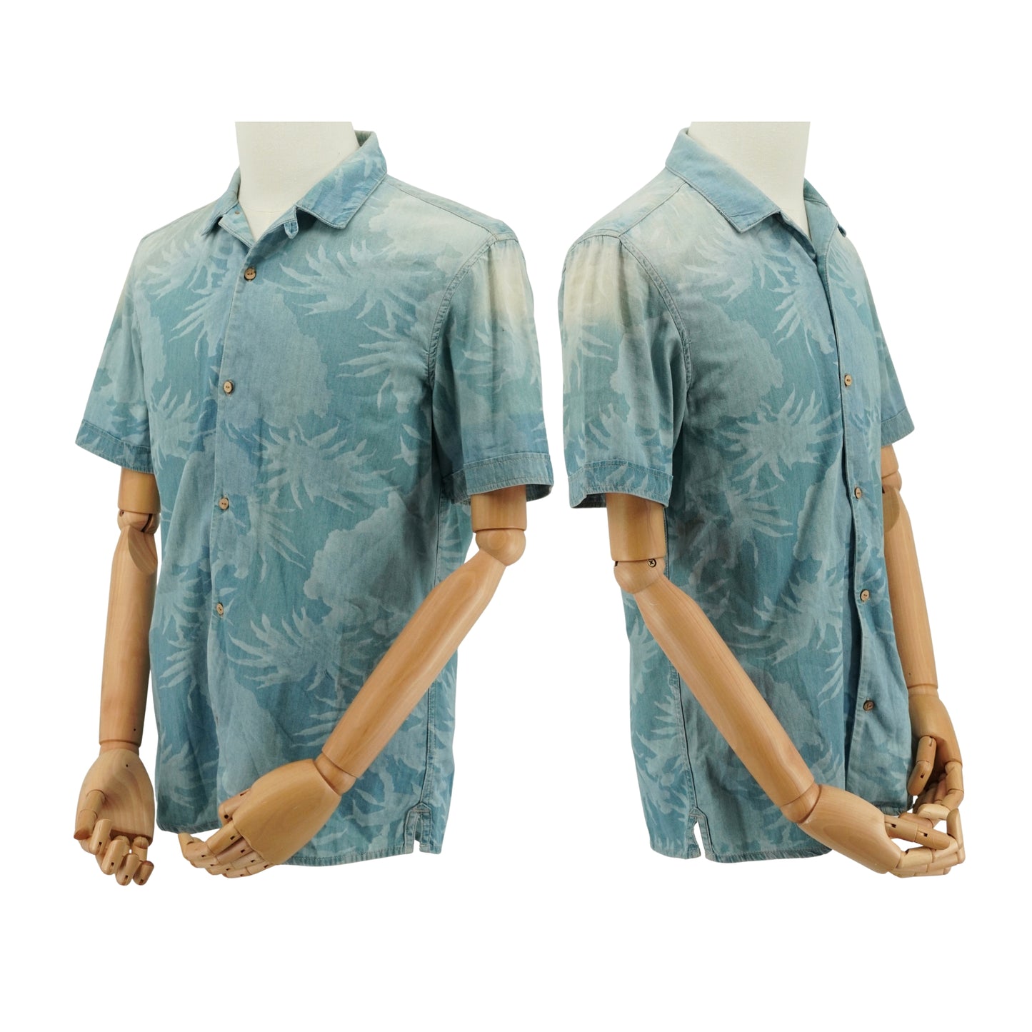Camisa All Saints Meady Indigo Short Sleeve