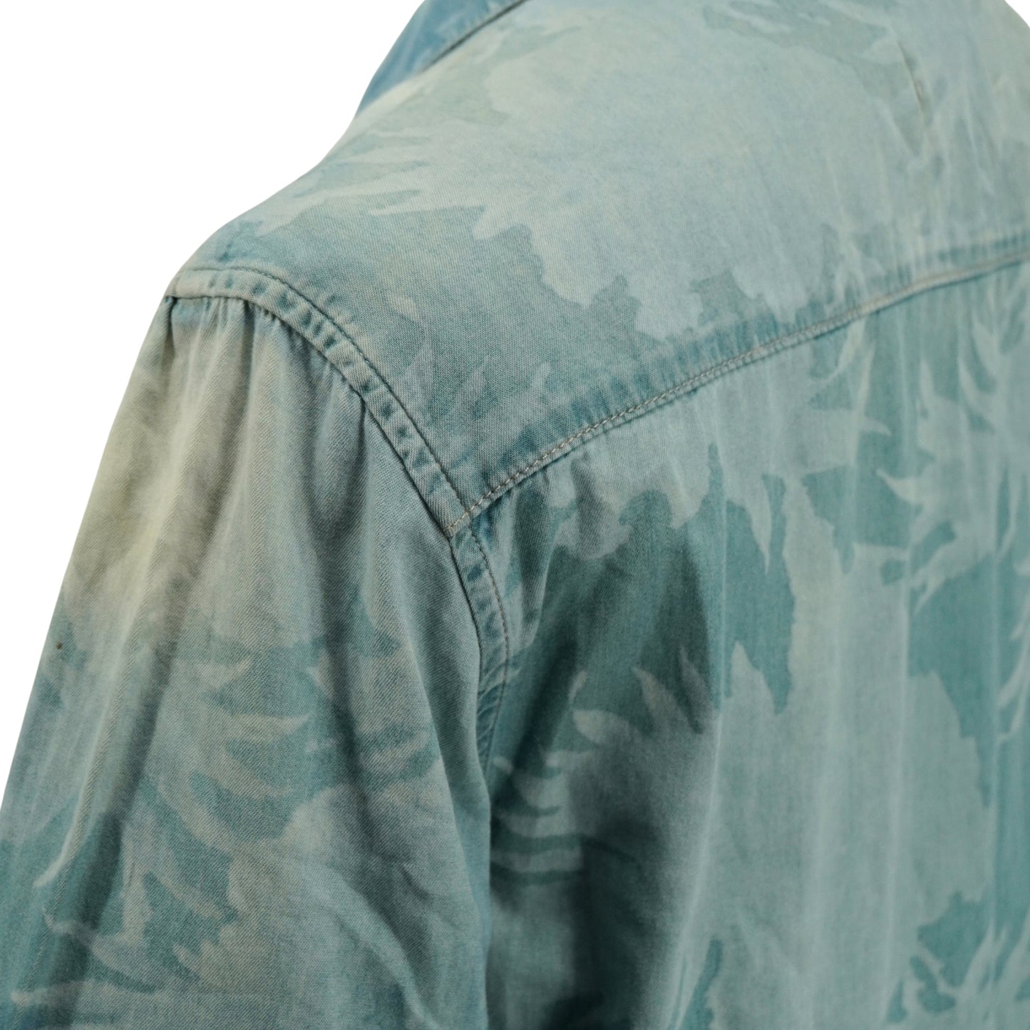 Camisa All Saints Meady Indigo Short Sleeve