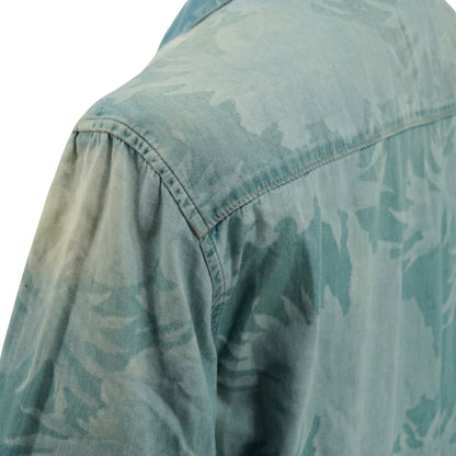 Camisa All Saints Meady Indigo Short Sleeve