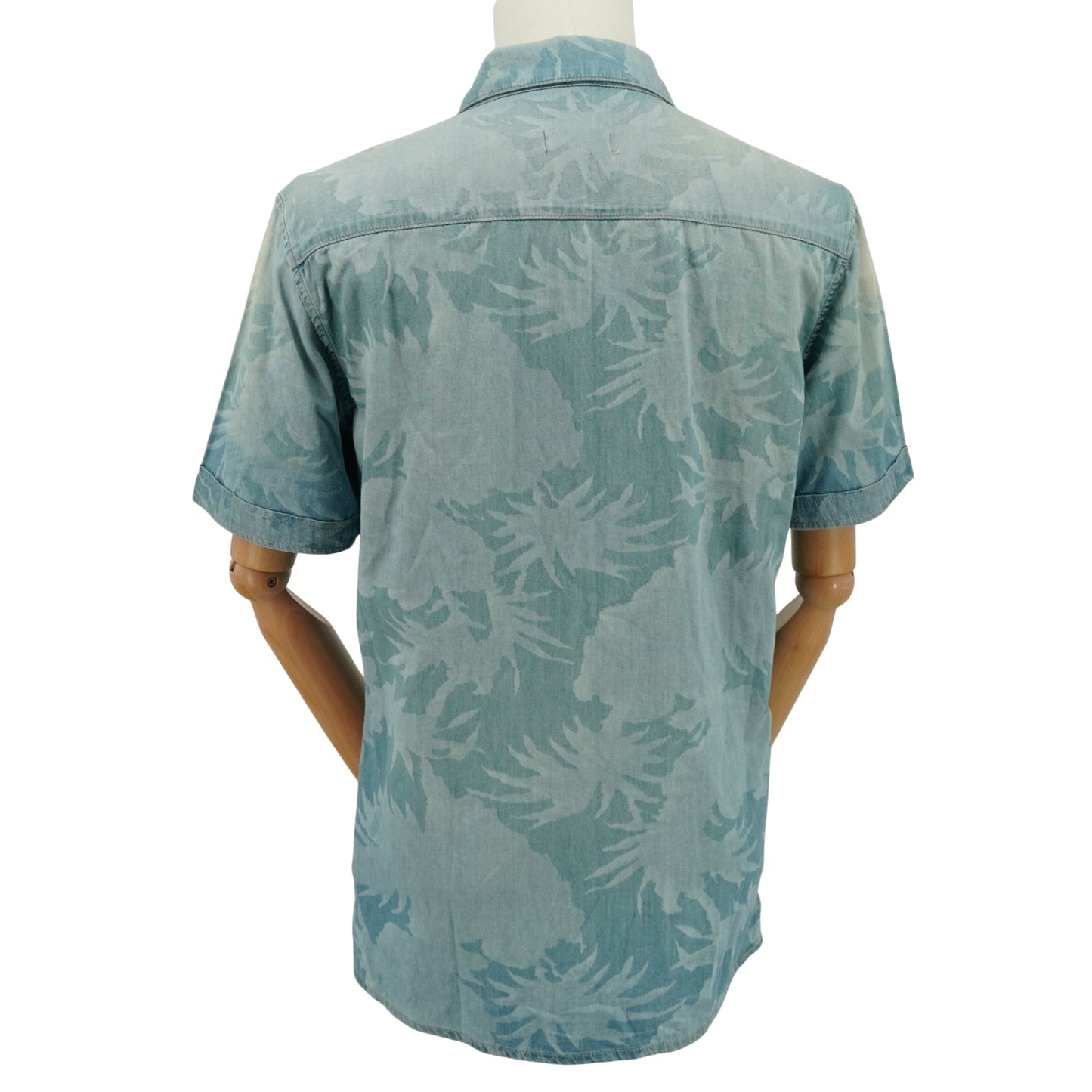 Camisa All Saints Meady Indigo Short Sleeve