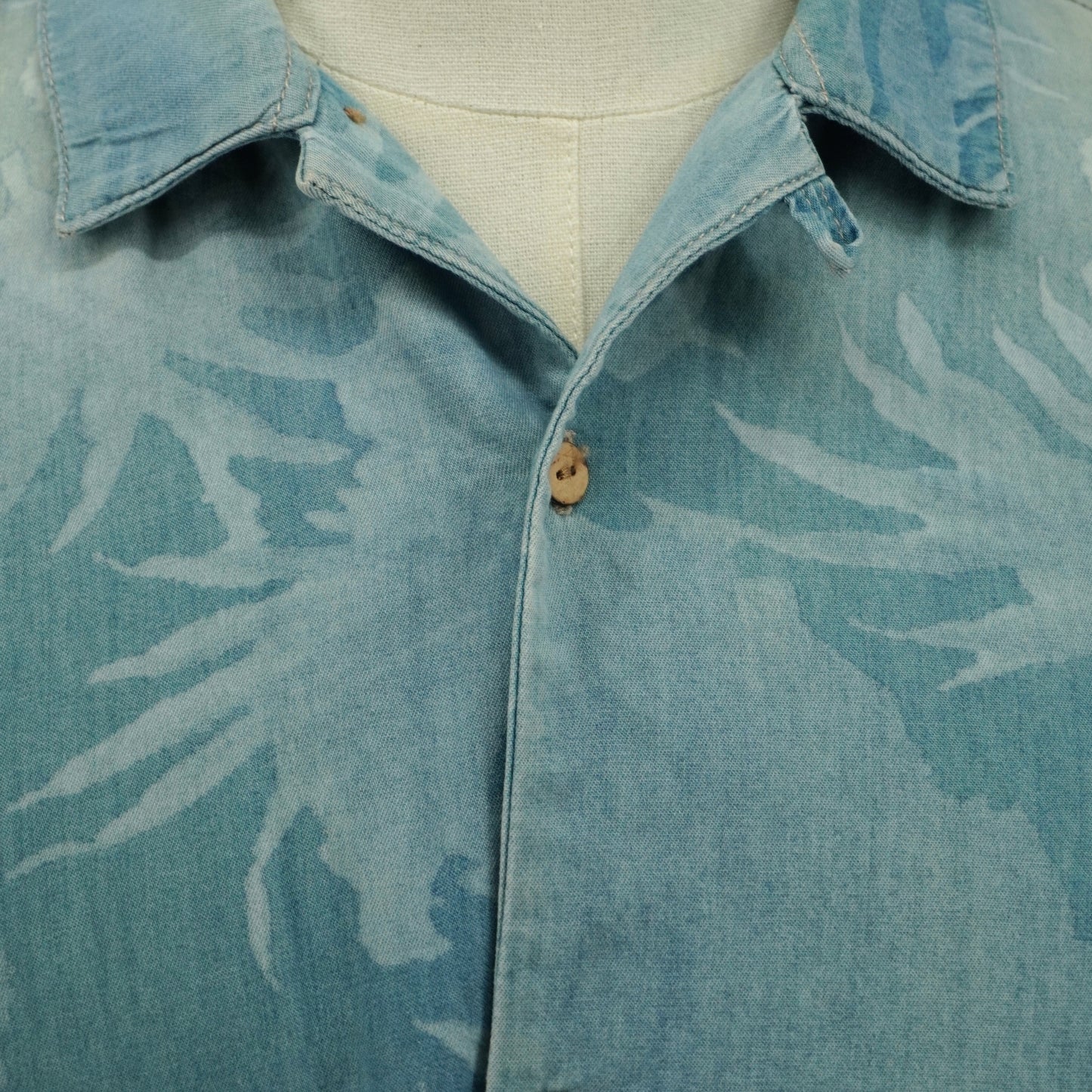 Camisa All Saints Meady Indigo Short Sleeve