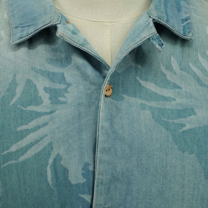 Camisa All Saints Meady Indigo Short Sleeve