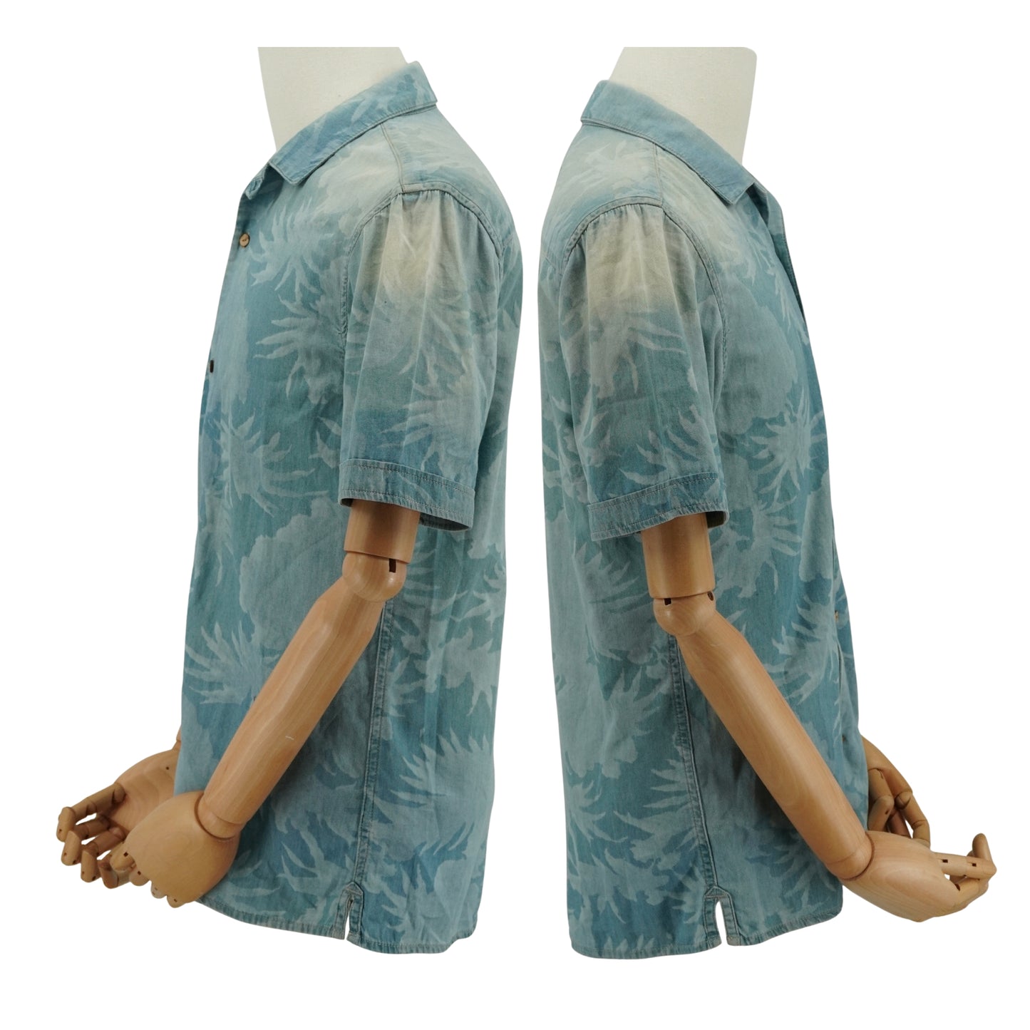 Camisa All Saints Meady Indigo Short Sleeve