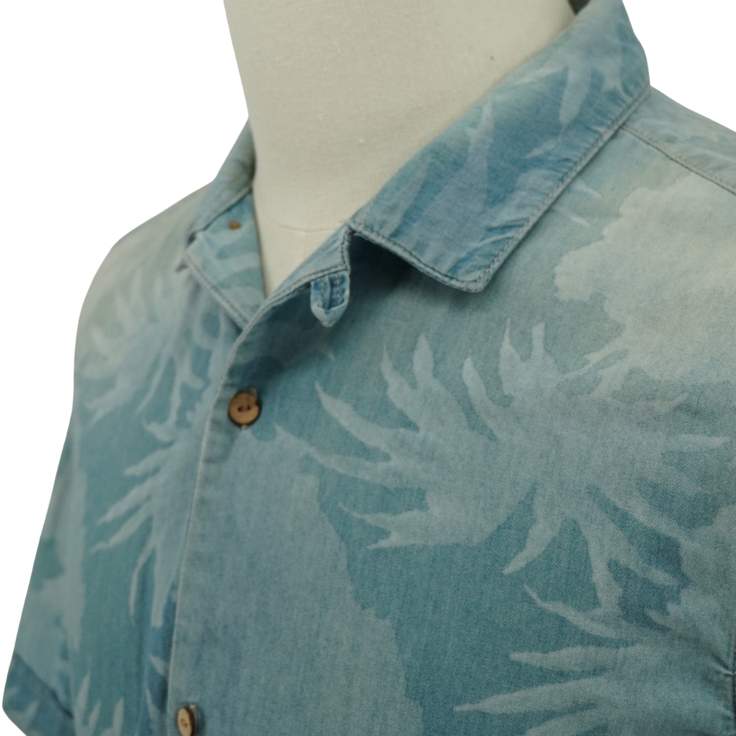 Camisa All Saints Meady Indigo Short Sleeve