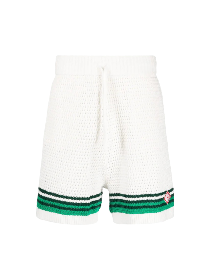 Tennis crochet-knit shorts