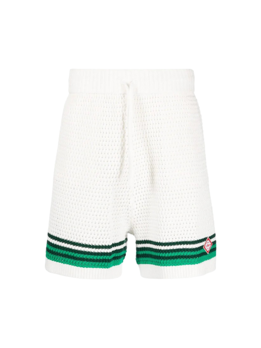 Tennis crochet-knit shorts