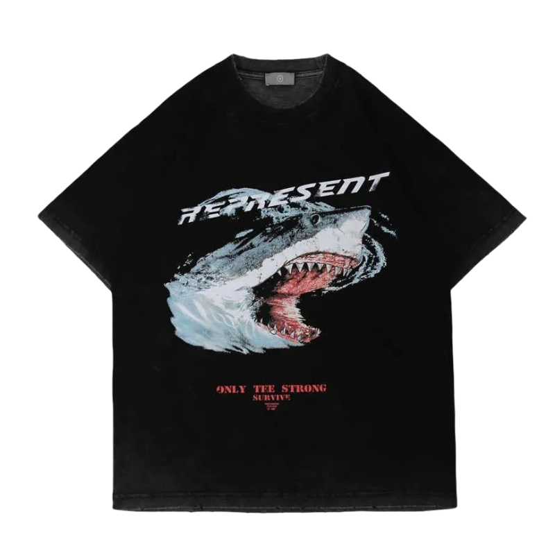 Represent Only The Strong Survive Shark T-shirt Vintage SS23