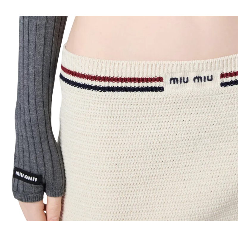 Conjunto Miu Miu De Punto De Algodón Crema S - M
