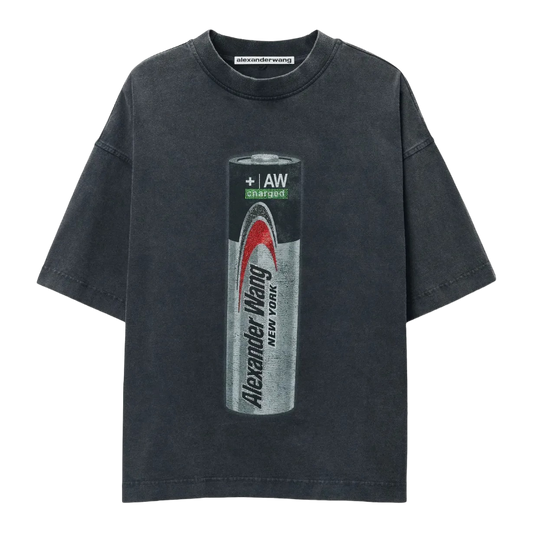 Playera Alexander Wang Battery Logo - Print SS25