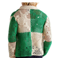 Camisa Bode Duotone Crochet Overshirt Green