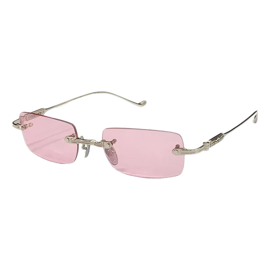 Lentes De Sol Chrome Hearts Rimless Rosas