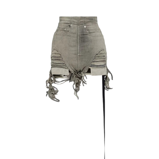 Shorts Rick Owens Drkshdw Denim De Tiro Alto