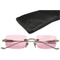 Lentes De Sol Chrome Hearts Rimless Rosas