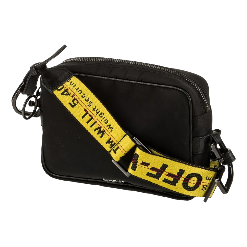 Bolsa Off-white Hombre Bandolera De Nylon Con Webbing Negro