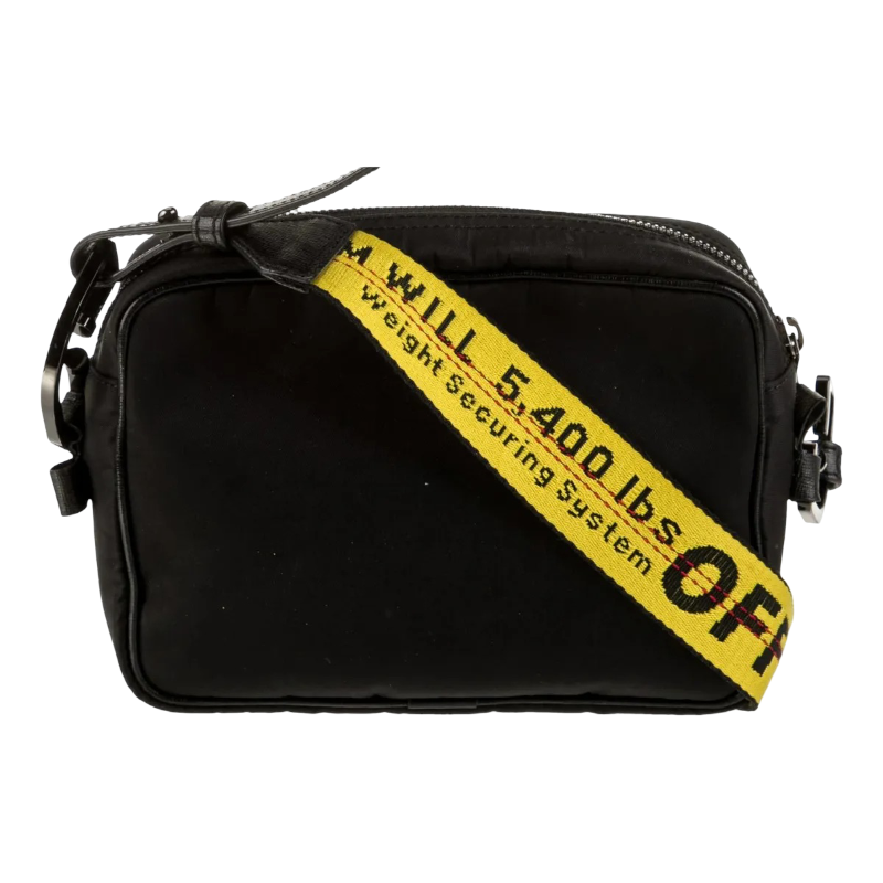 Bolsa Off-white Hombre Bandolera De Nylon Con Webbing Negro