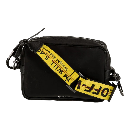 Bolsa Off-white Hombre Bandolera De Nylon Con Webbing Negro