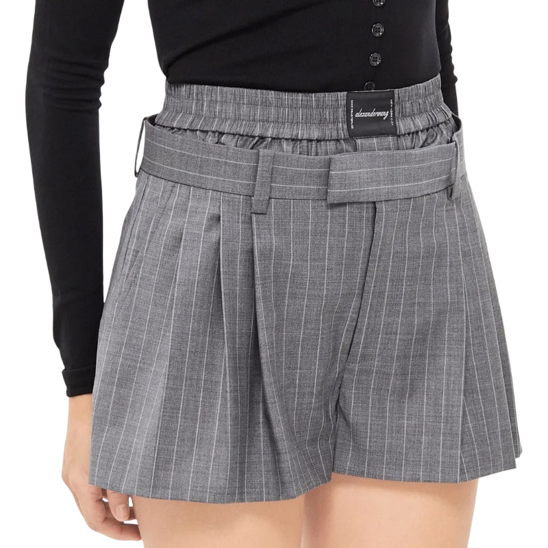 Shorts Alexander Wang Plisados Con Boxer