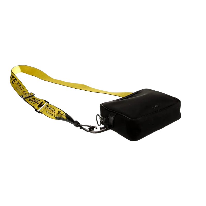 Bolsa Off-white Hombre Bandolera De Nylon Con Webbing Negro