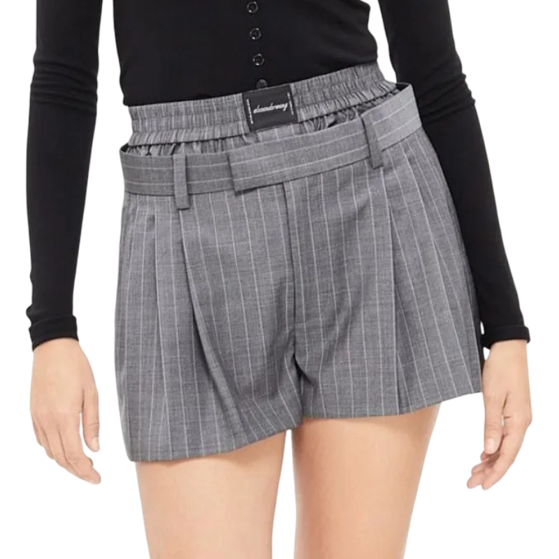 Shorts Alexander Wang Plisados Con Boxer
