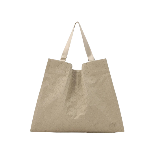 Bolsa Bao Bao Issey Miyake Beige One-tone Cart Tote Crema Cuadrado
