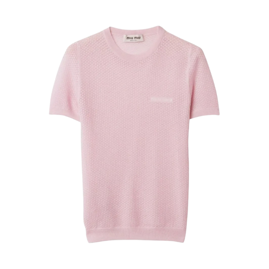 Playera Miu Miu Rosa De Punto