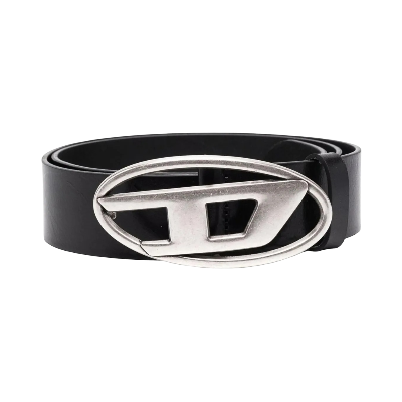 Diesel Cinturón 1dr Con Hebilla Del Logo Color Negro