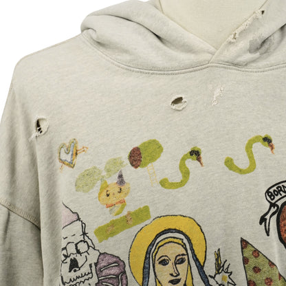 Saint Michael Hoodie Drawing Graphics Distressed