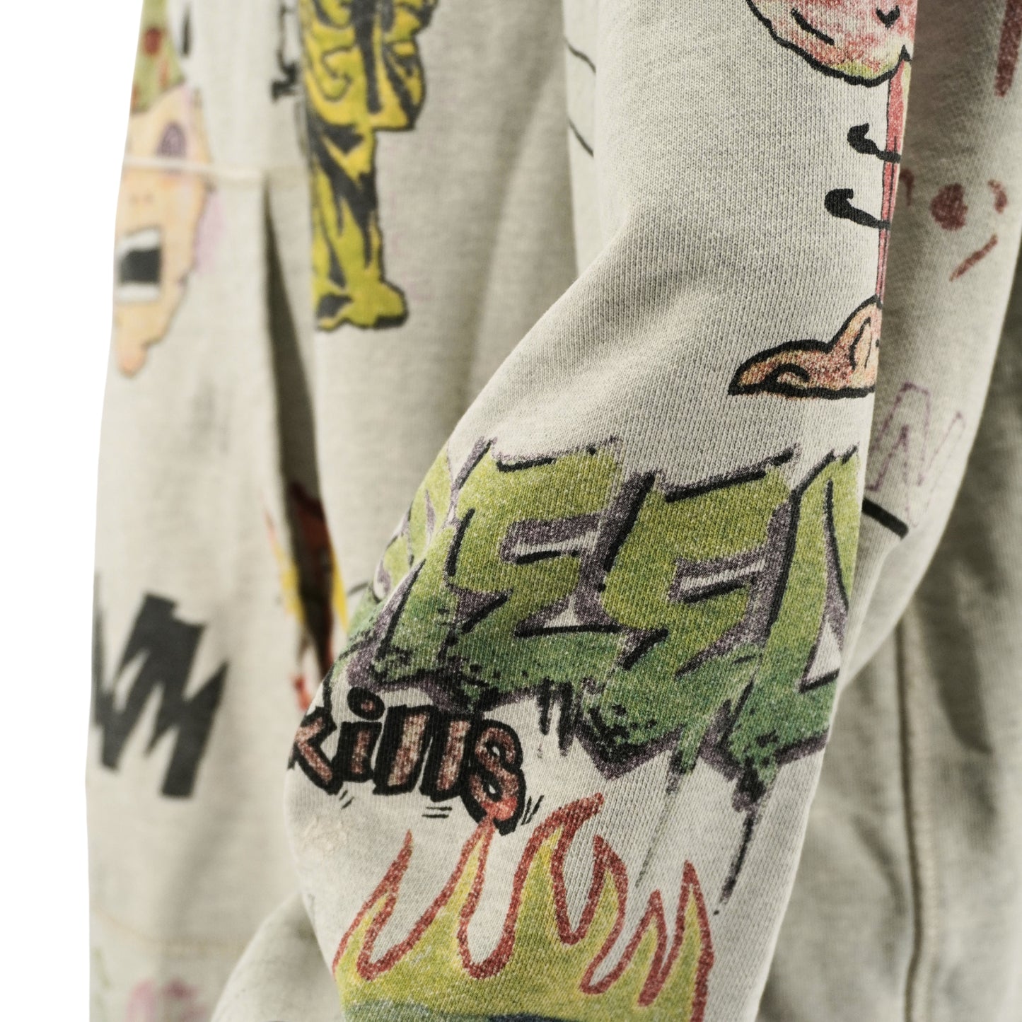 Saint Michael Hoodie Drawing Graphics Distressed