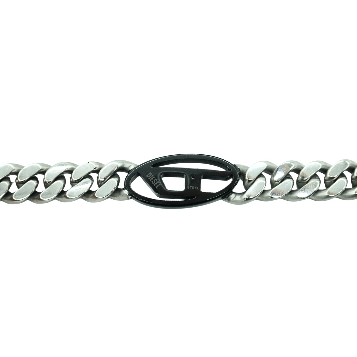 Collar Diesel Curb Chain Logo Plate