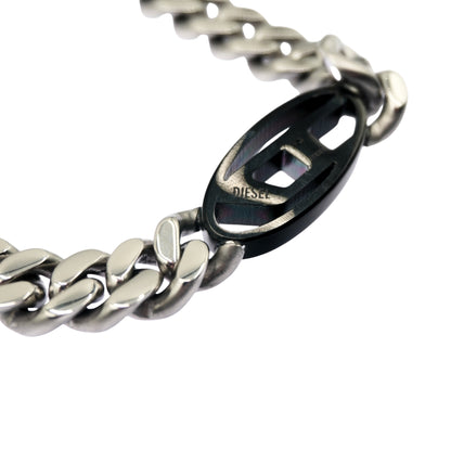 Collar Diesel Curb Chain Logo Plate
