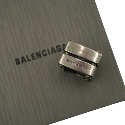 Balenciaga Anillo Silver Gear Plate