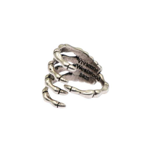 Vivienne Westwood Anillo Skeleton Hand Wrap Silver
