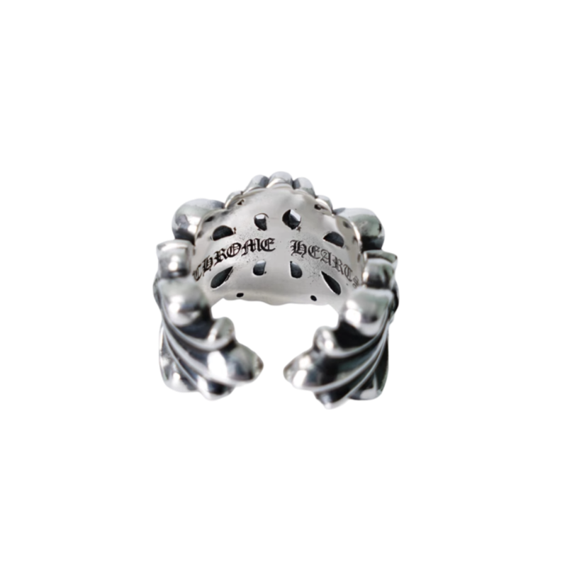 Anillo Chrome Hearts Doble Floral