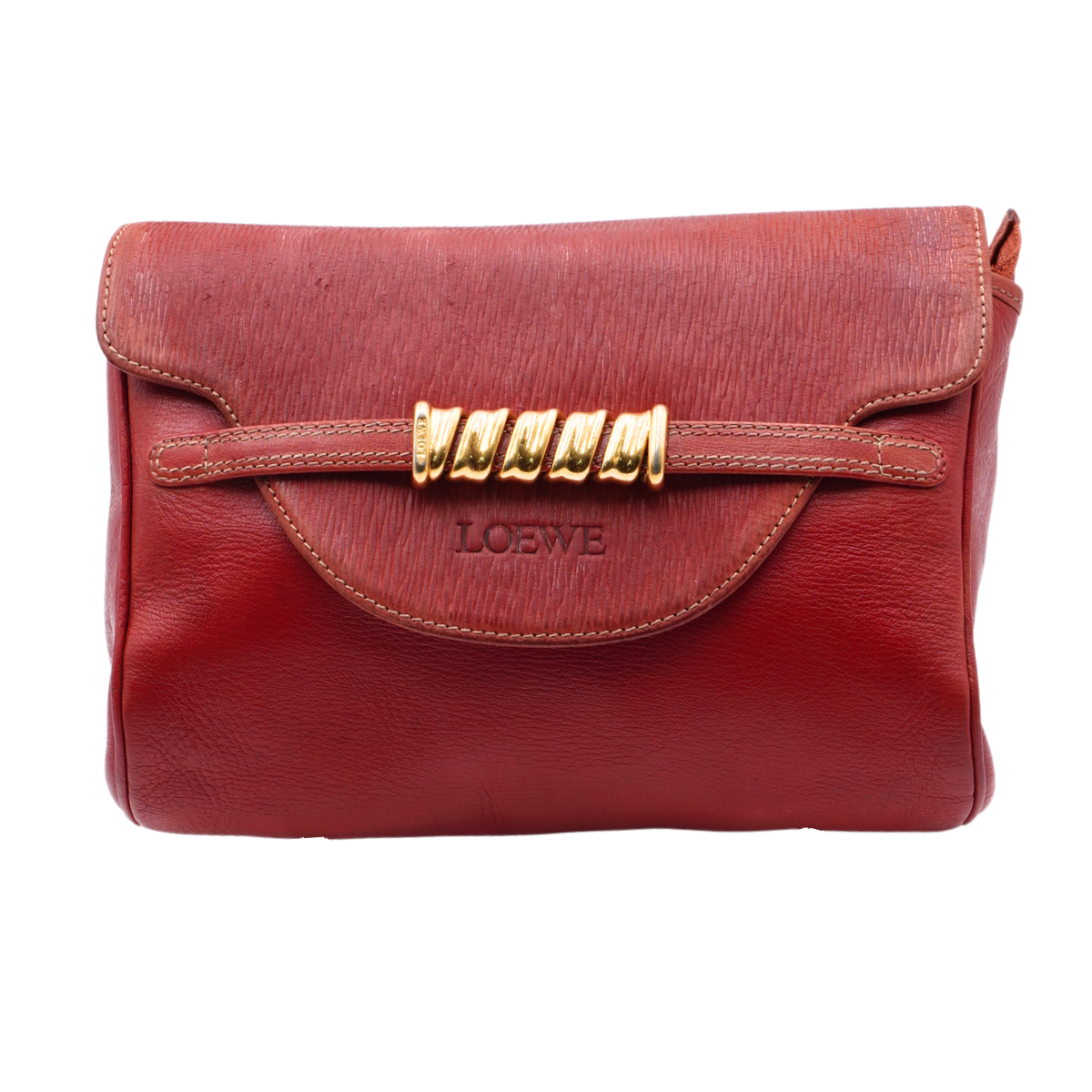 Clutch Loewe Vintage Embossed Red