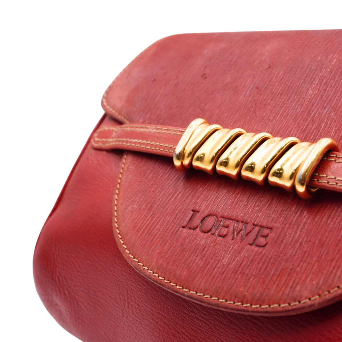 Clutch Loewe Vintage Embossed Red