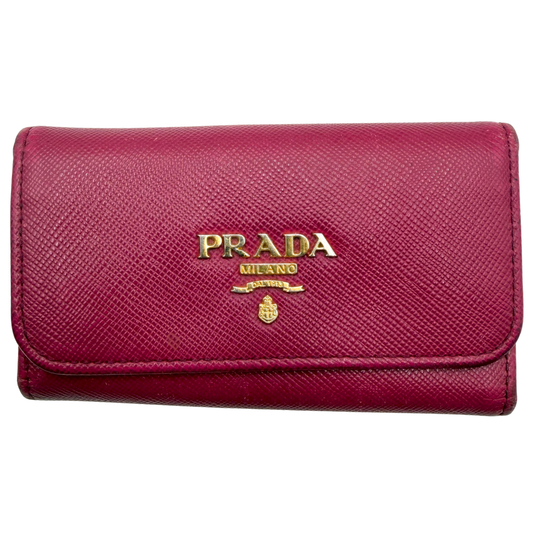 Tarjetero Prada Saffiano Fucsia