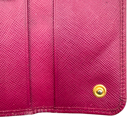 Tarjetero Prada Saffiano Fucsia