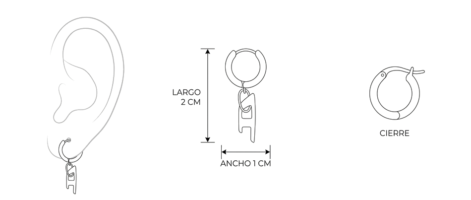 Guia aretes-diesel-earring-logo-hanging