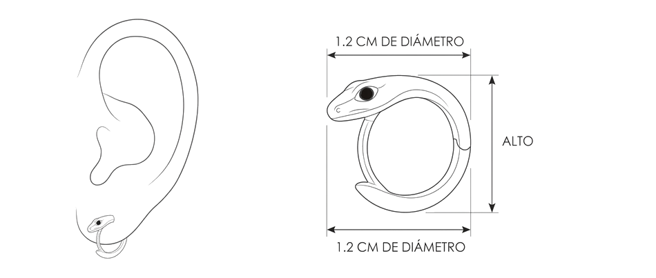 Guia aretes-serpent-hoop-apm-monaco-plateado