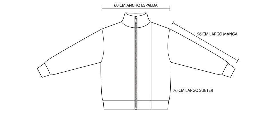 Guia atsober-sueter-de-punto-fuzzy-zip-up-graphic-jacquard