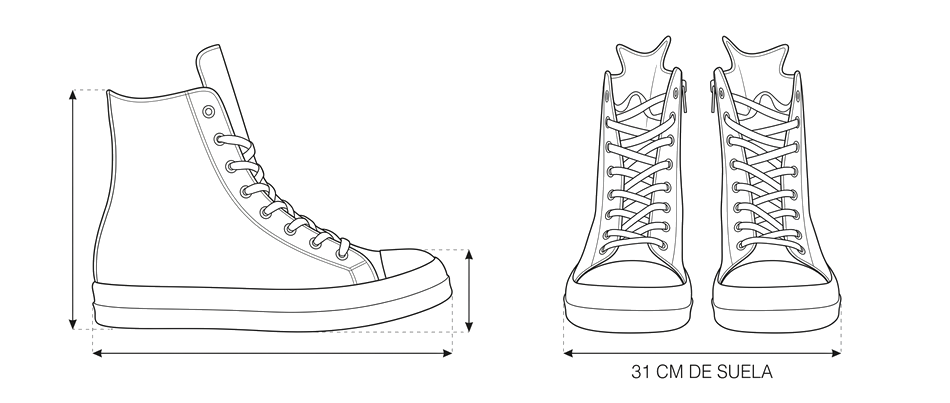 Guia botas-rick-owens-ramones-silver