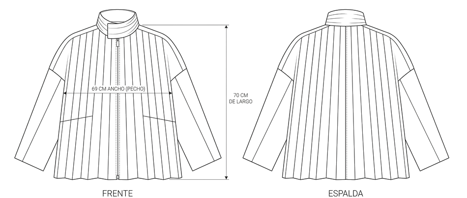 Guia chamarra-pleated-zip-up-issey-miyake