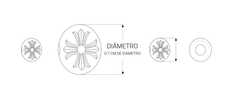 Guia charms-chrome-hearts-beads