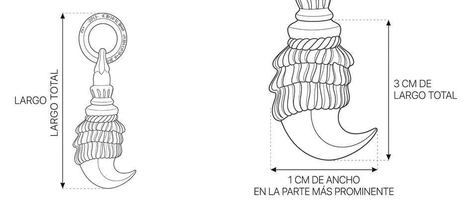 Guia dije-chrome-hearts-claw-pendant