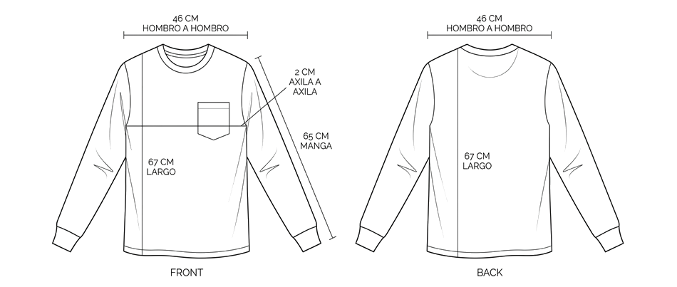 Guia playera-manga-larga-vanity-affair-chrome-hearts