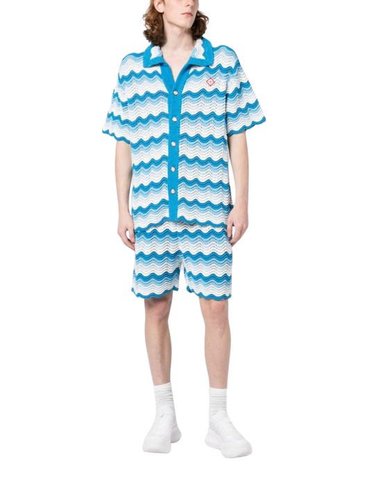 ripple-knit shorts