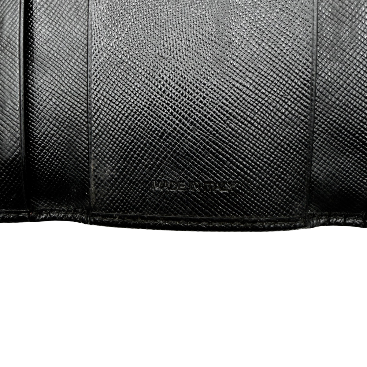 Tarjetero Prada Saffiano Negro Llavero