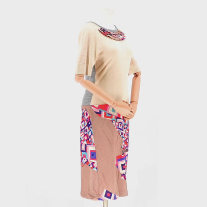 Vestido Dries Van Noten Knitted Patchwork