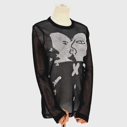 Playera CDG COMME Alisa Yofie Art Mesh